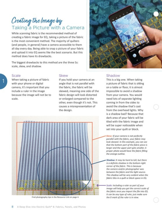 A Deep Dive into Electric Quilt 8: Fabrics, Panels & Photos