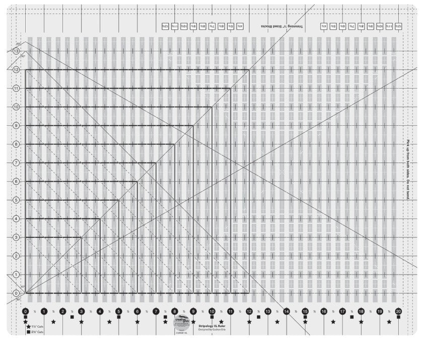 Creative Grids Quilt Ruler Stripology® XL