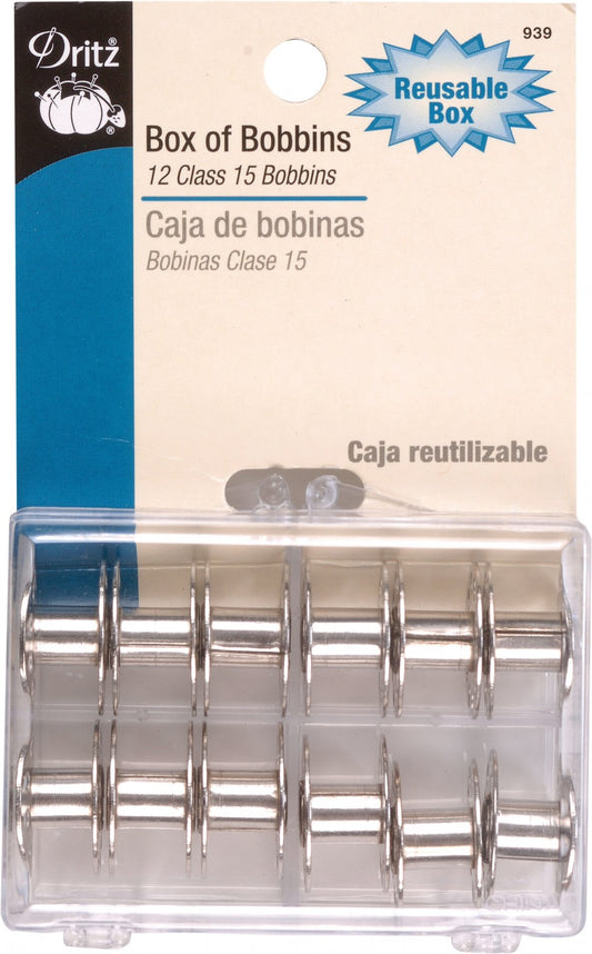 Dritz Class 15 Bobbins Box of 12