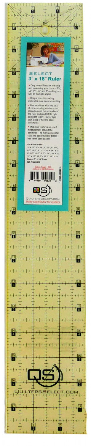 Non-Slip Ruler 3in x 18in