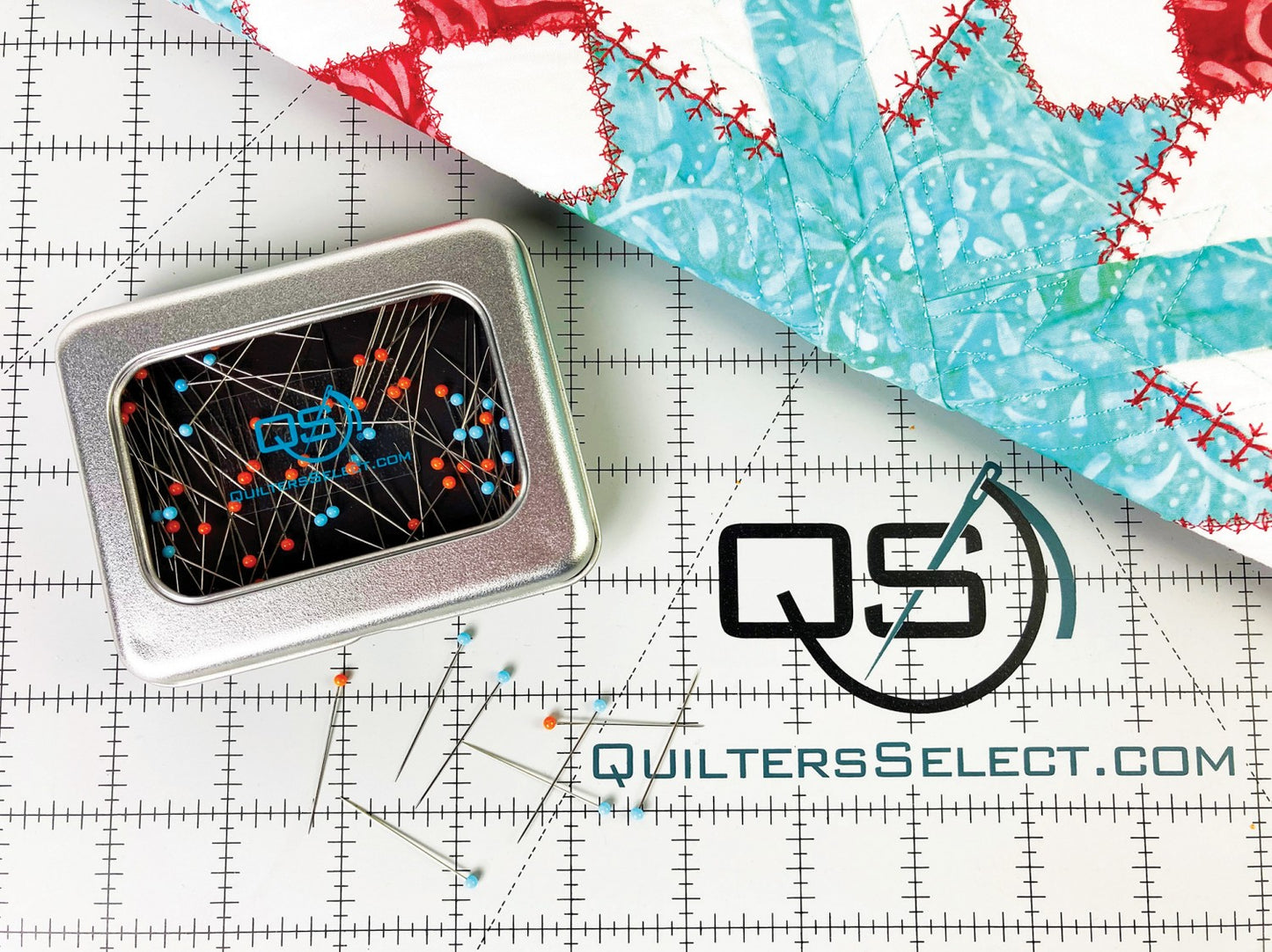 Quilters Select Select Pin Tin with Pins