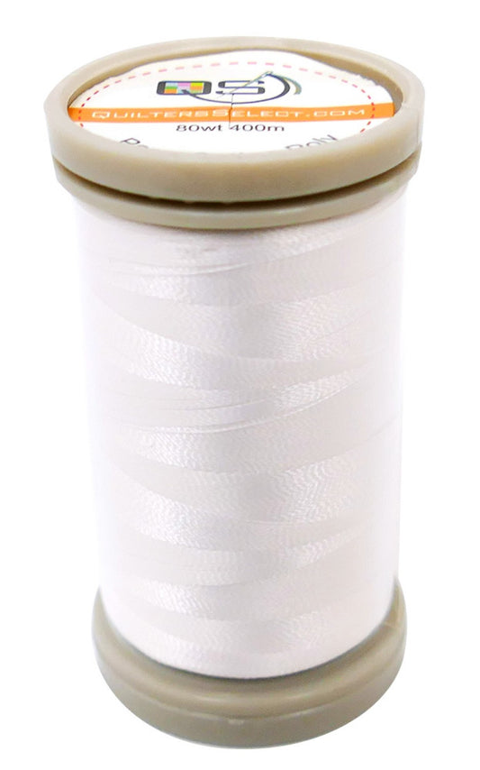 Quilters Select Para-Cotton Poly 80wt 400m Pure White