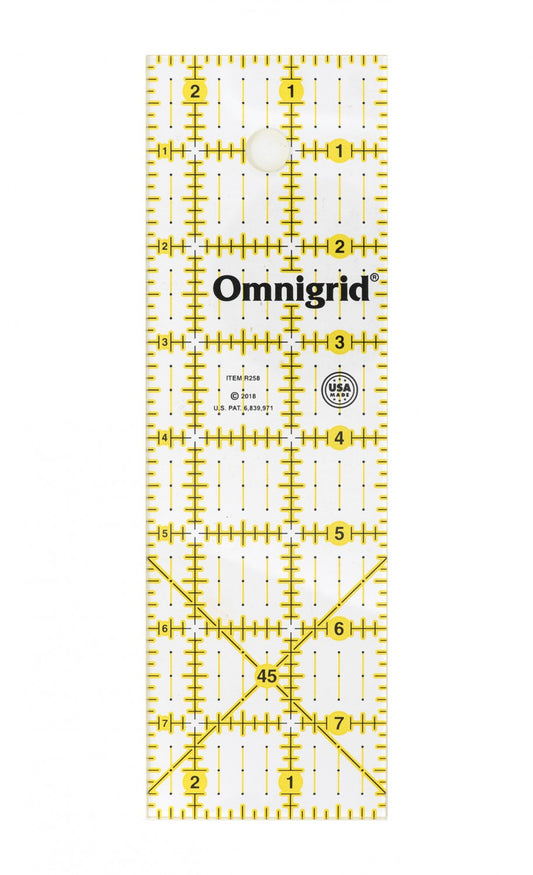 Omnigrid Ruler 2-1/2" x8" Ruler