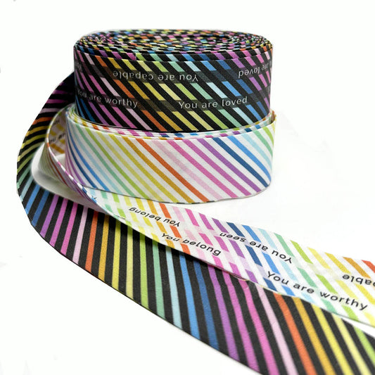 Perfect Binding - Rainbow Stripe 10yds